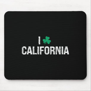 I Love California Shamrock Clover St. Patrick's Da Mouse Pad