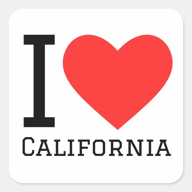 I love California  Square Sticker (Front)