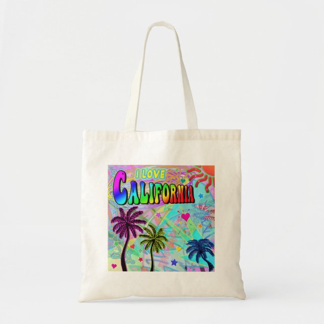 I LOVE California Vivid Romance Tote Bag (Front)