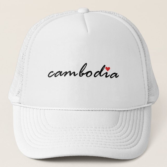 I love Cambodia Trucker Hat (Front)