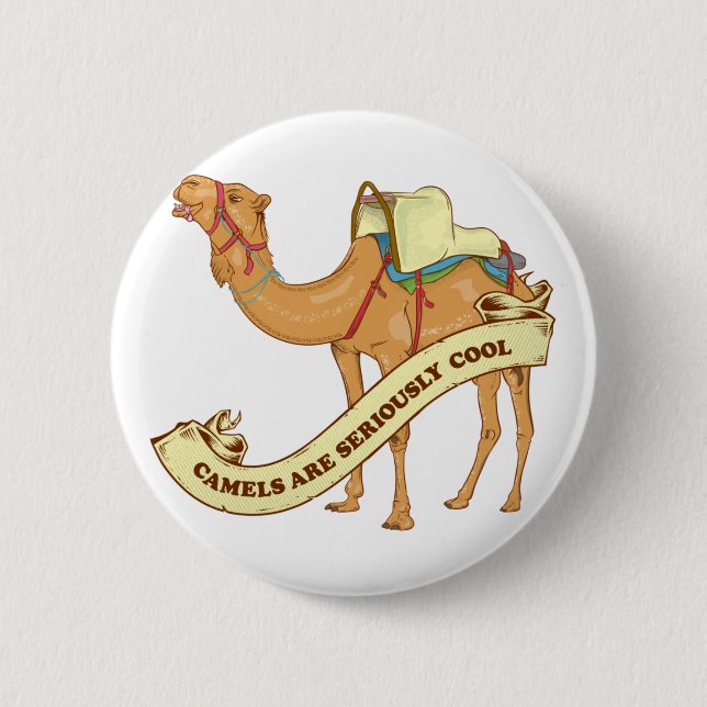 I love camels 6 cm round badge (Front)