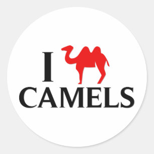 I Love Camels Classic Round Sticker