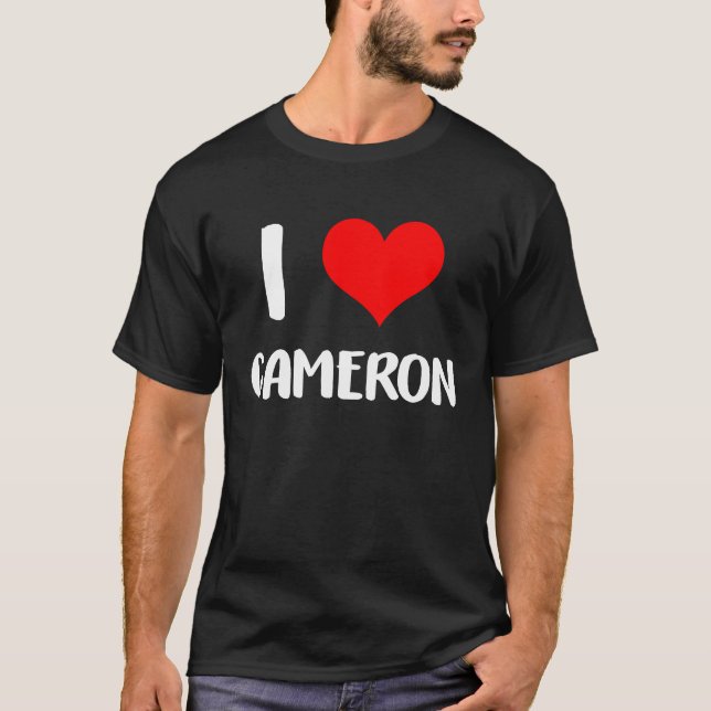 I love CAMERON valentine sorry ladies guys heart b T-Shirt (Front)