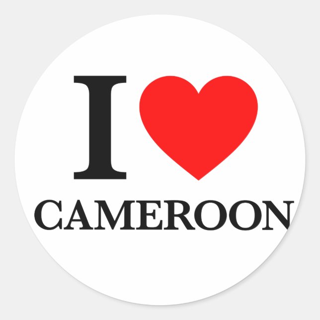 I Love Cameroon Classic Round Sticker (Front)