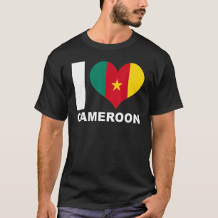 I Love Cameroon Heart Flag Cameroon 1 T-Shirt