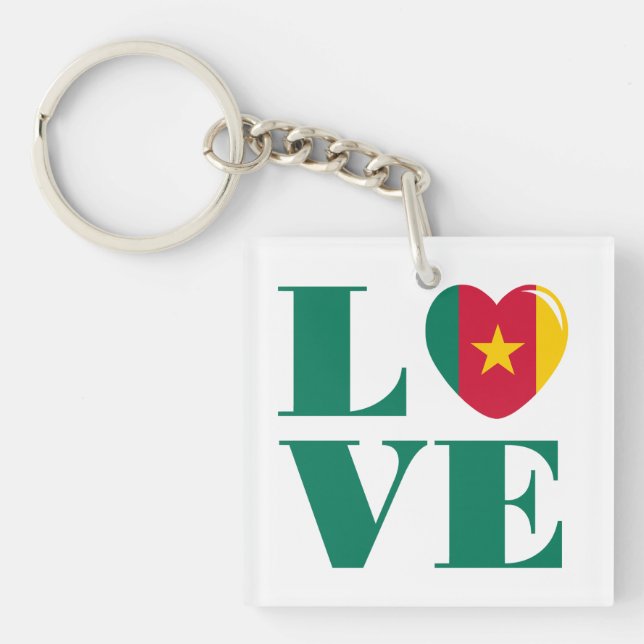 I love Cameroon Key Ring (Front)