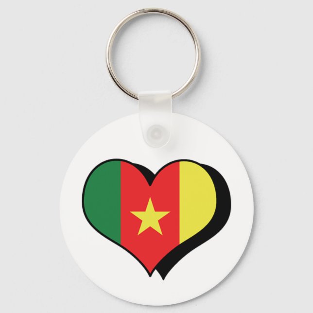 I Love Cameroon Keychain (Front)