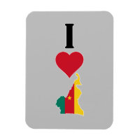 I Love Cameroon Vertical I Heart Country Flag Map