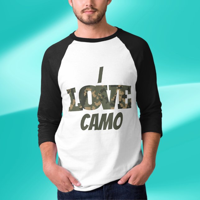 I Love Camouflage Green Brown | T-Shirt (Creator Uploaded)
