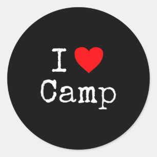 I Love Camp Classic Round Sticker