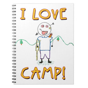 I Love Camp - Funny Kids Summer Camp Drawing Notebook