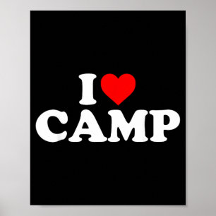 I Love Camp - Heart Poster