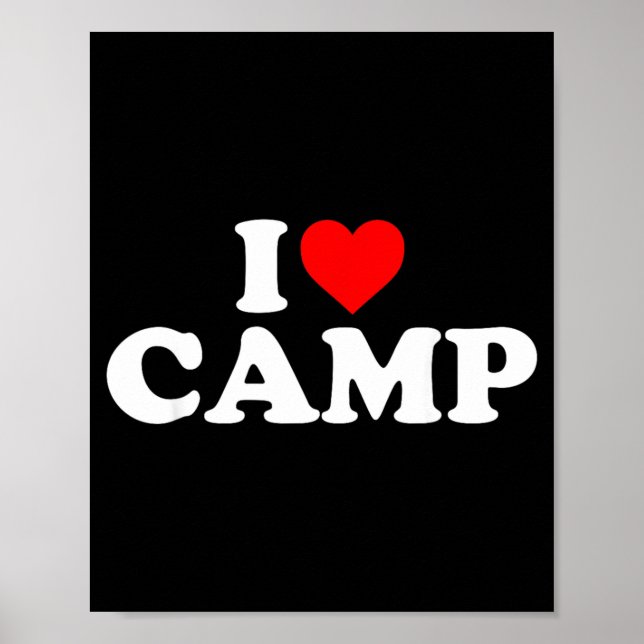 I Love Camp - Heart Poster (Front)