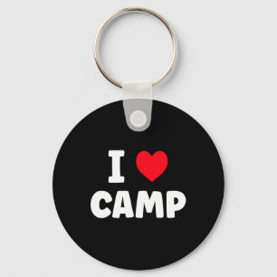 I Love Camp Summer Camp Glamping Key Ring