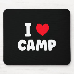 I Love Camp Summer Camp Glamping Mouse Pad