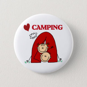 I Love Camping 6 Cm Round Badge