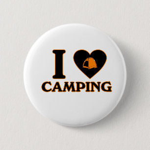 I Love Camping 6 Cm Round Badge