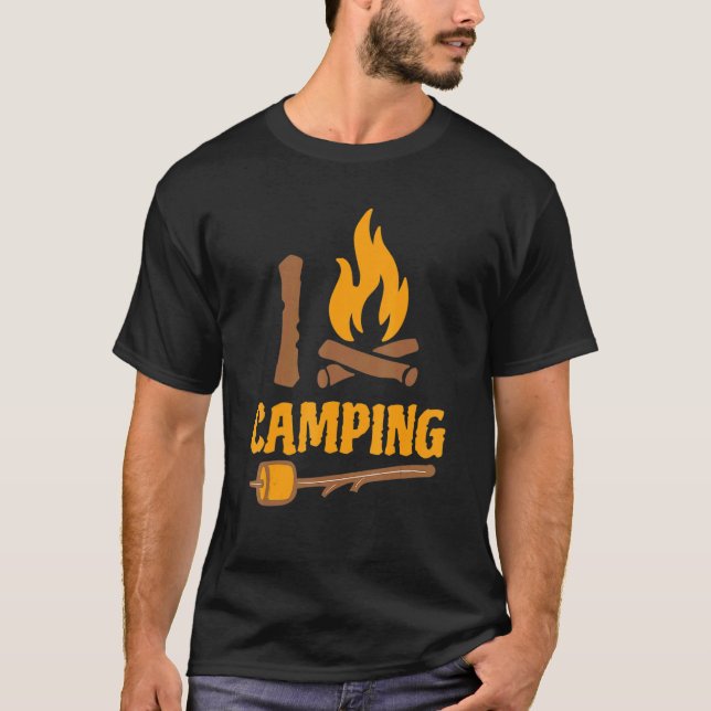 I Love Camping Camp Fire T-Shirt (Front)