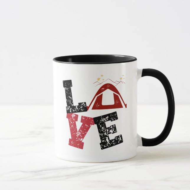 i love camping camper camp coffee mug (Right)
