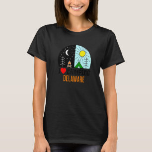 I Love Camping Delaware America Outdoors Nature Hi T-Shirt