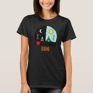 I Love Camping Idaho America Outdoors Nature Hikin T-Shirt