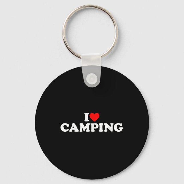 I Love Camping  Key Ring (Front)