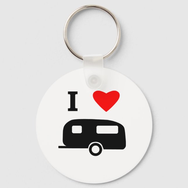 I Love Camping Key Ring (Front)