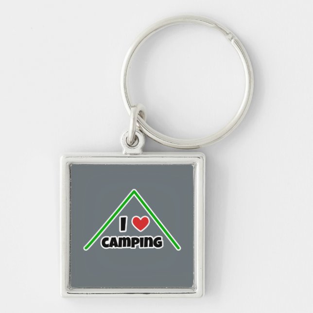I love Camping Key Ring (Front)