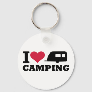 I love camping key ring