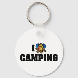 I Love Camping Keychain