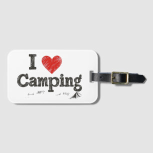 I Love Camping Luggage Tag