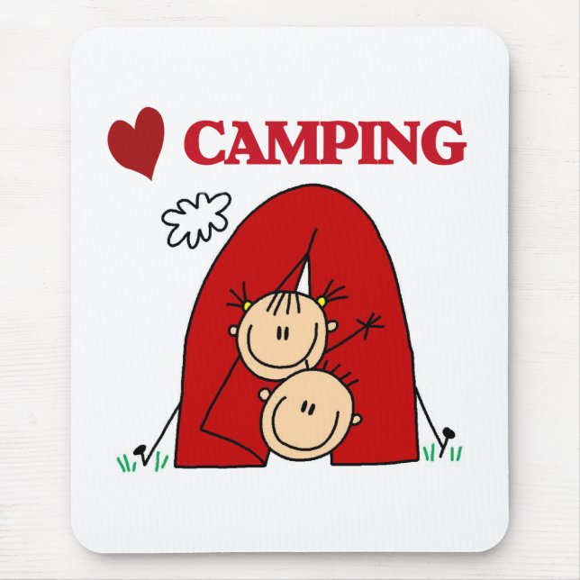 I Love Camping Mouse Pad (Front)