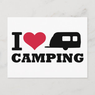 I love camping postcard
