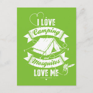 I love camping postcard