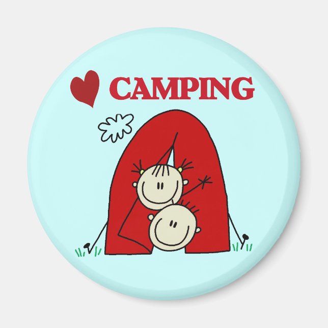 I Love Camping Tshirts and Gifts Magnet (Front)