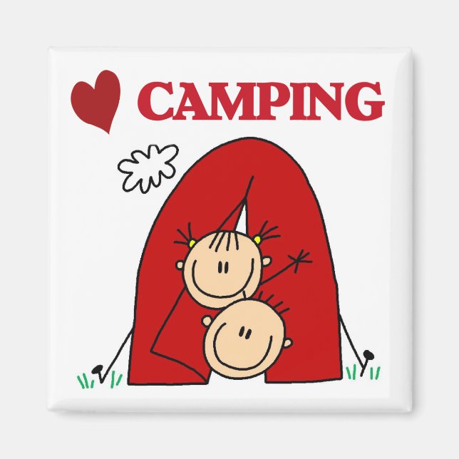 I Love Camping Tshirts and Gifts Magnet (Front)