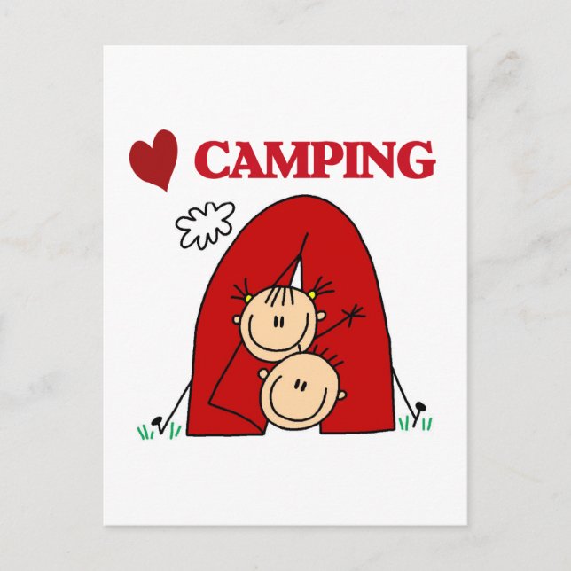 I Love Camping Tshirts and Gifts Postcard (Front)