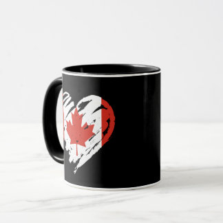 I Love Canada - Canadian Flag Heart Mug