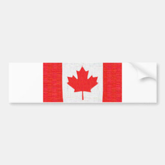 I love Canada! Canadian Flag Stitch Look Design Bumper Sticker