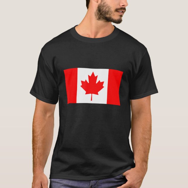 I Love Canada Enjoy Canada Flag Graphic Cool Desig T-Shirt (Front)