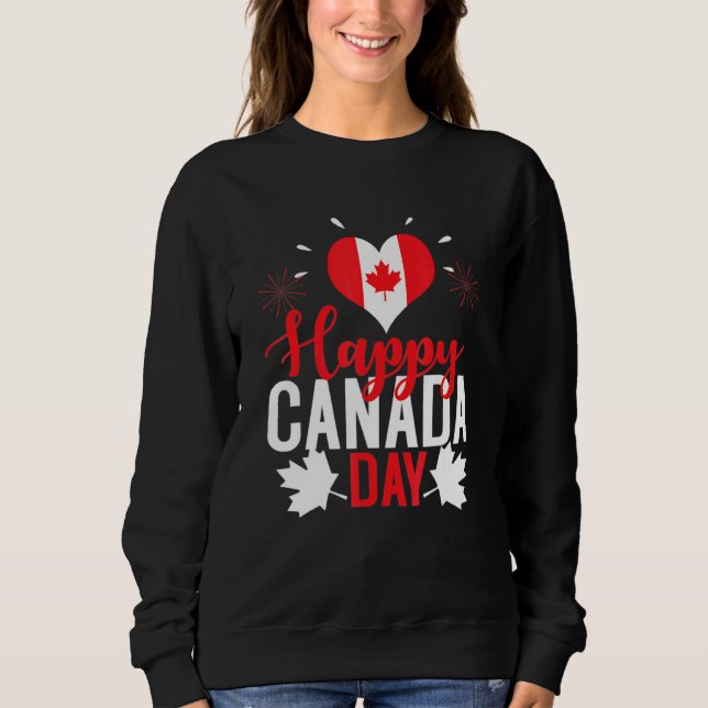 I Love Canada Happy Canada Day 5 Sweatshirt (Front)