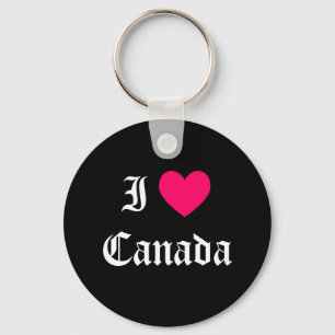 I Love Canada Key Ring