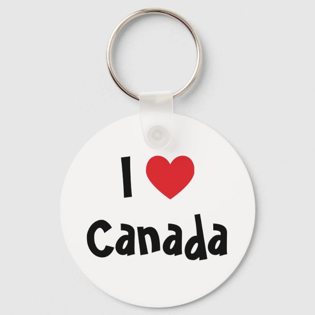 I Love Canada Key Ring (Front)