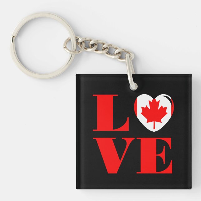 I love Canada Key Ring (Front)