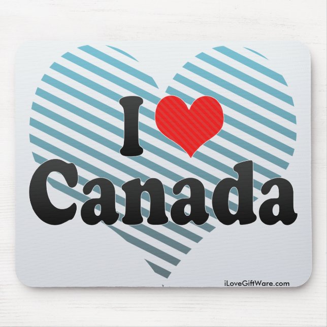I Love Canada Mouse Pad (Front)
