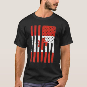 I Love Canada National Day Funny Canadian Flag Map T-Shirt