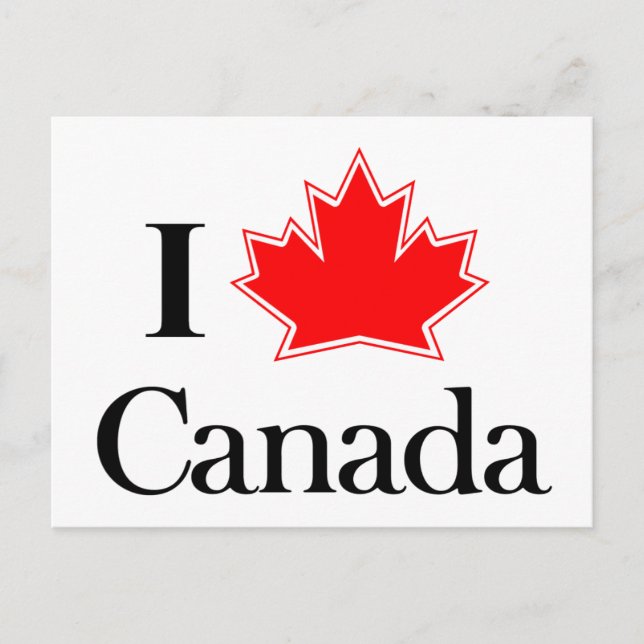 I LOVE CANADA POST CARD (Front)