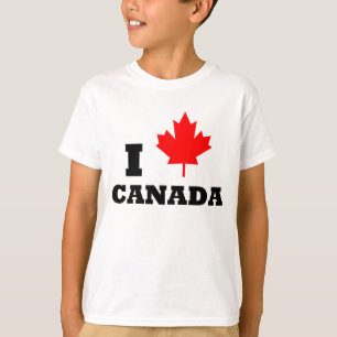 I Love Canada Red Maple Leaf T-shirt