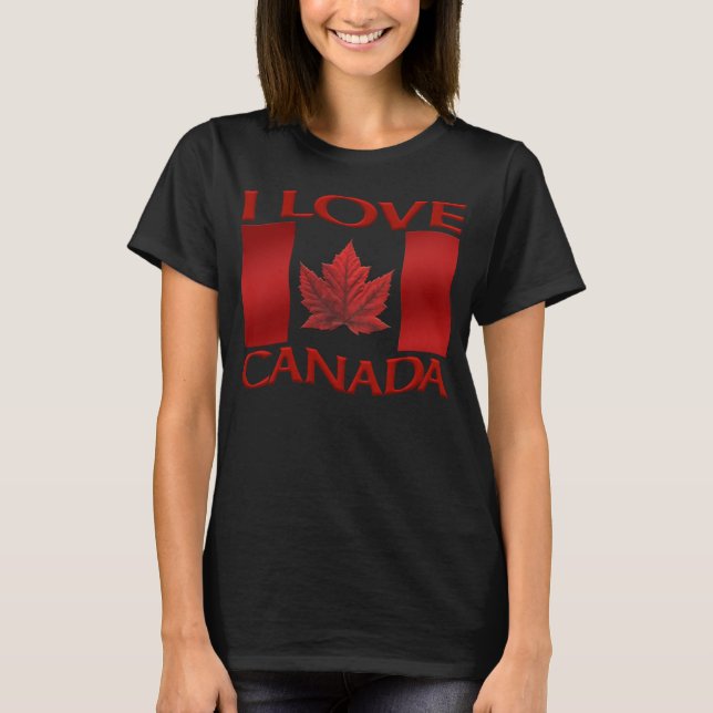 I Love Canada T-shirt Organic Women's Canada Tee (Front)