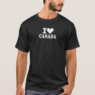 I Love Canada with Red, Leaf Heart Premium T-Shirt